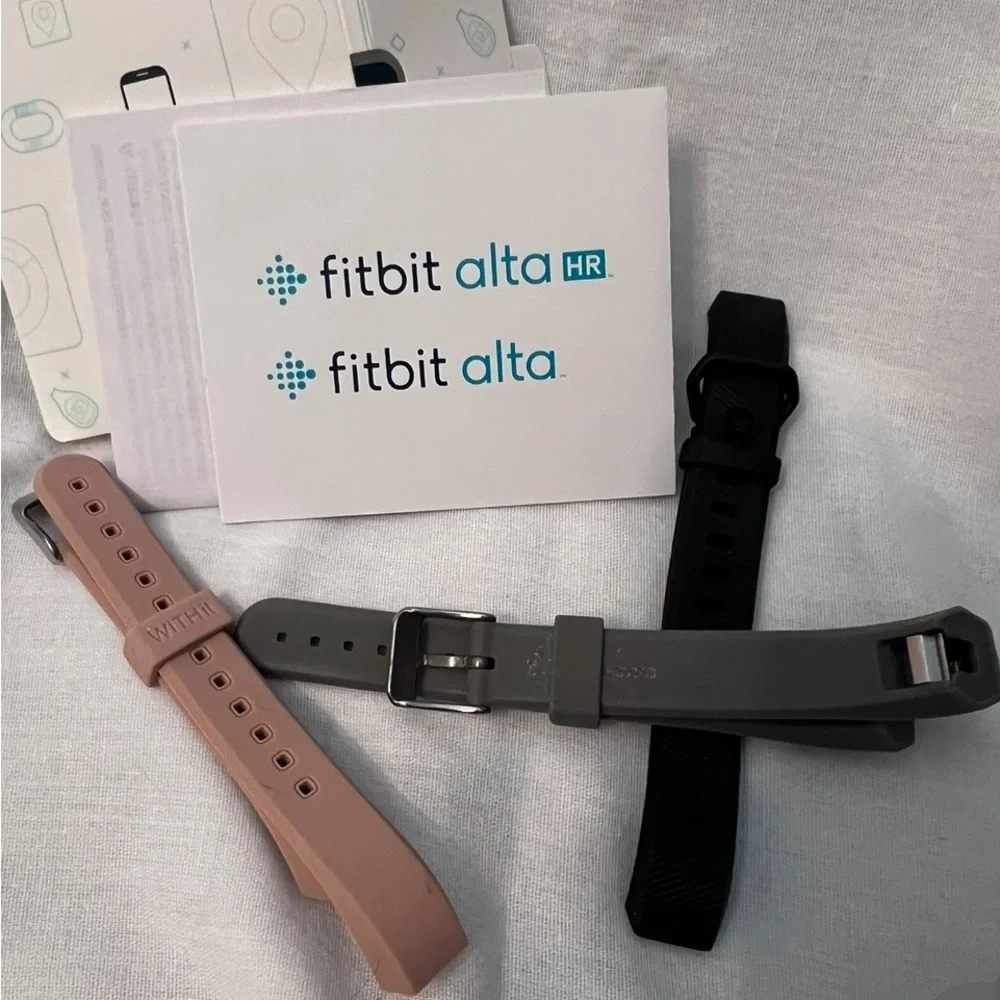 WITHIT Fitbit Alta & Fitbit Alta HR Band Set - Pink, Black, Gray NWT Retail $33.